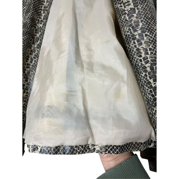 Vintage Wilsons 100% Leather Snake Print Jacket Size XL - Picture 6 of 11